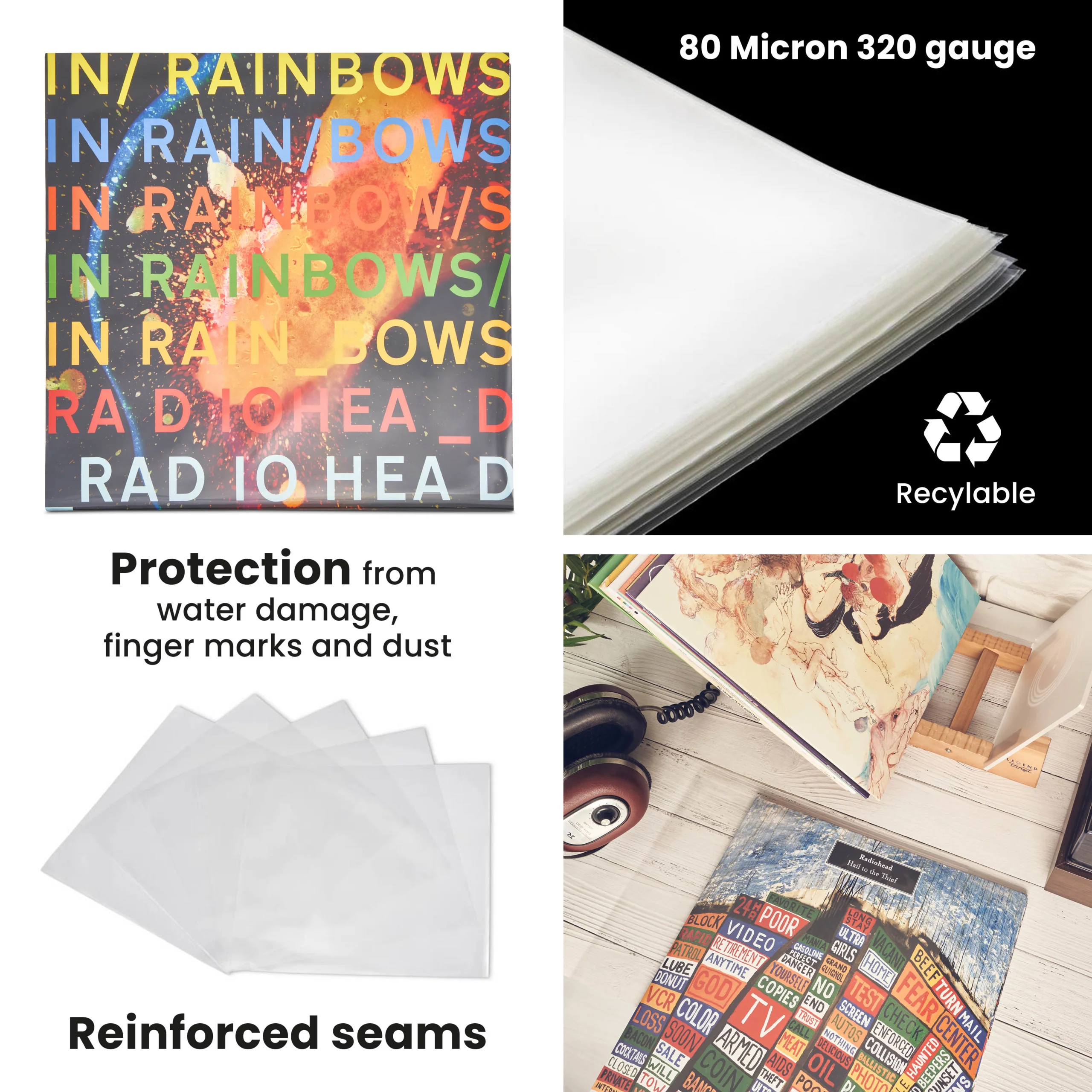 100 12″ LP Sleeves For Vinyl Records - Image 2