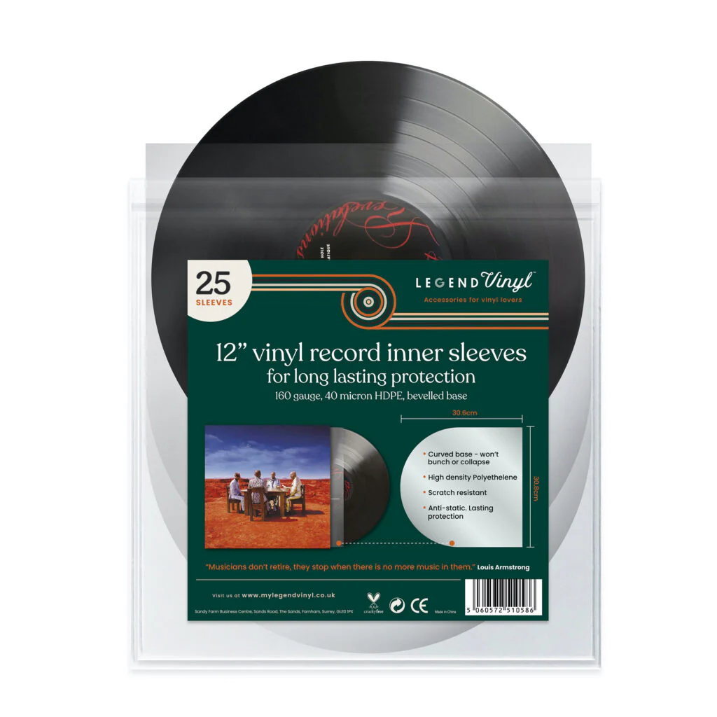 12″ HDPE Inner Record Sleeves With Curved Base – Pack of 25 - Image 2