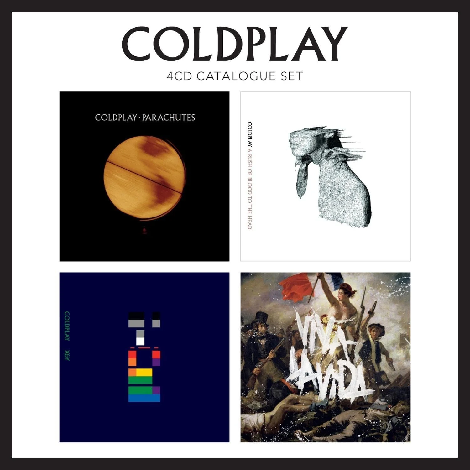 Coldplay - 4 Album Box Set - Parachutes / A Rush Of Blood To The Head / X&y / Viva La Vida