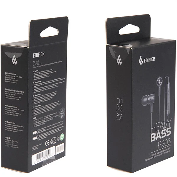 Edifier - P205 Heavy Bass Earbuds with Remote and Mic - Image 4