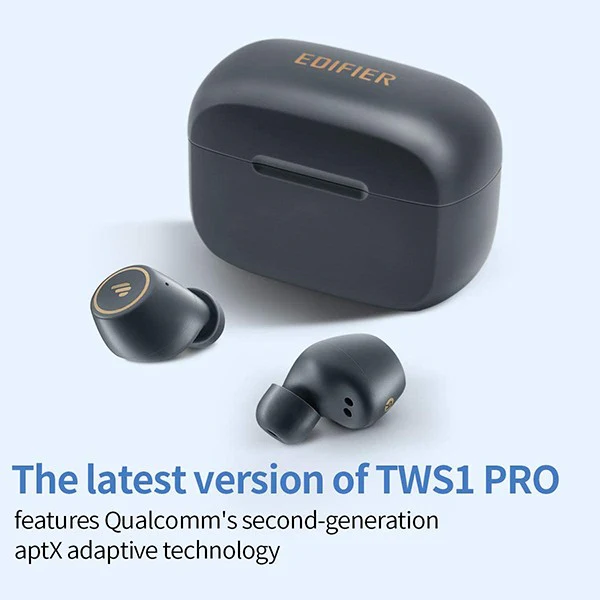 Edifier - TWS1 Pro NEW Upgraded TWS1 Earbuds - Dark Grey