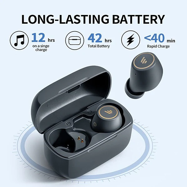 Edifier - TWS1 Pro NEW Upgraded TWS1 Earbuds - Dark Grey - Image 3