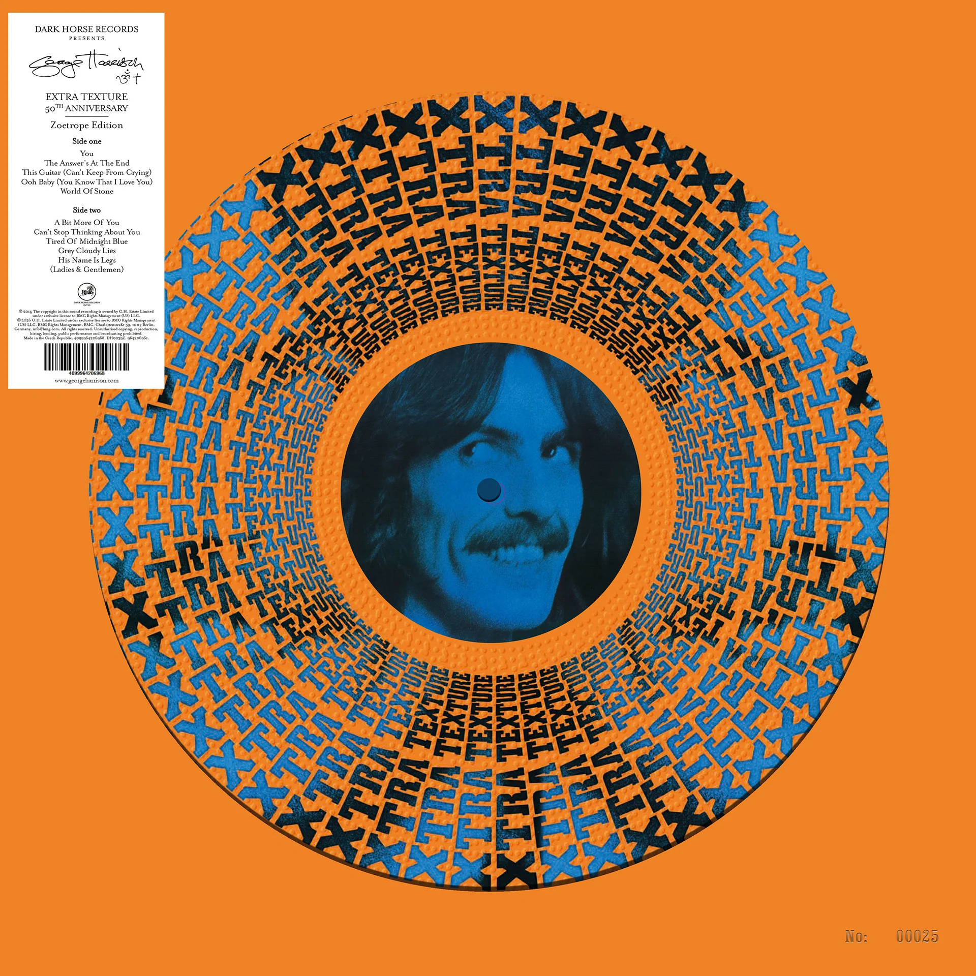 George Harrison - Extra Texture - 1LP - Limited, Numbered Zoetrope Vinyl  [RSD 2026] - Image 2