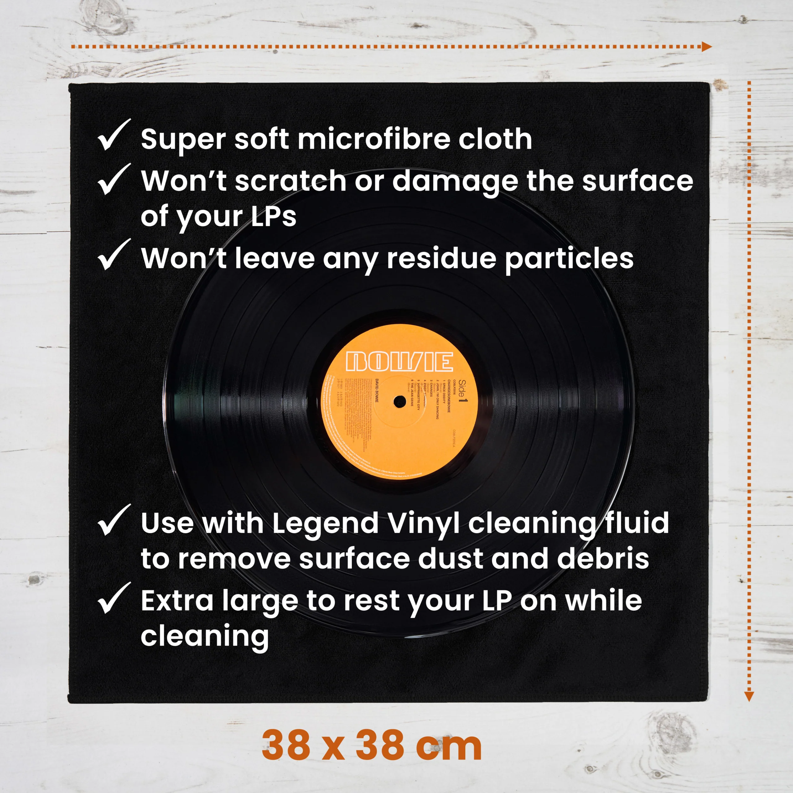 Lint Free Vinyl Record Microfibre Cleaning Cloth - Image 3