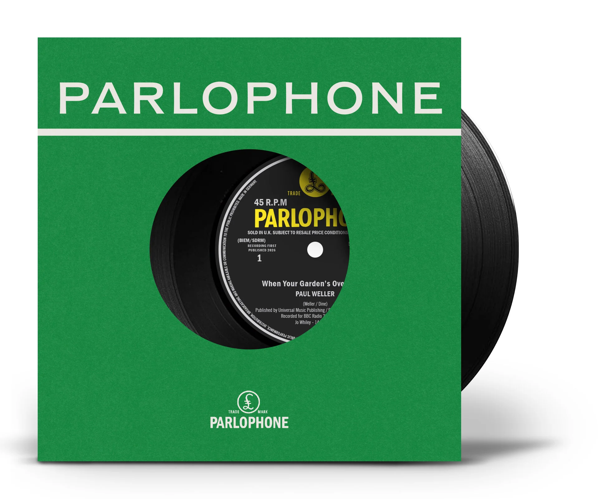 Paul Weller - When Your Garden's Overgrown (Live at the BBC / Boy About Town (Live At The BBC) - 7" - Black Vinyl  [RSD 2026]