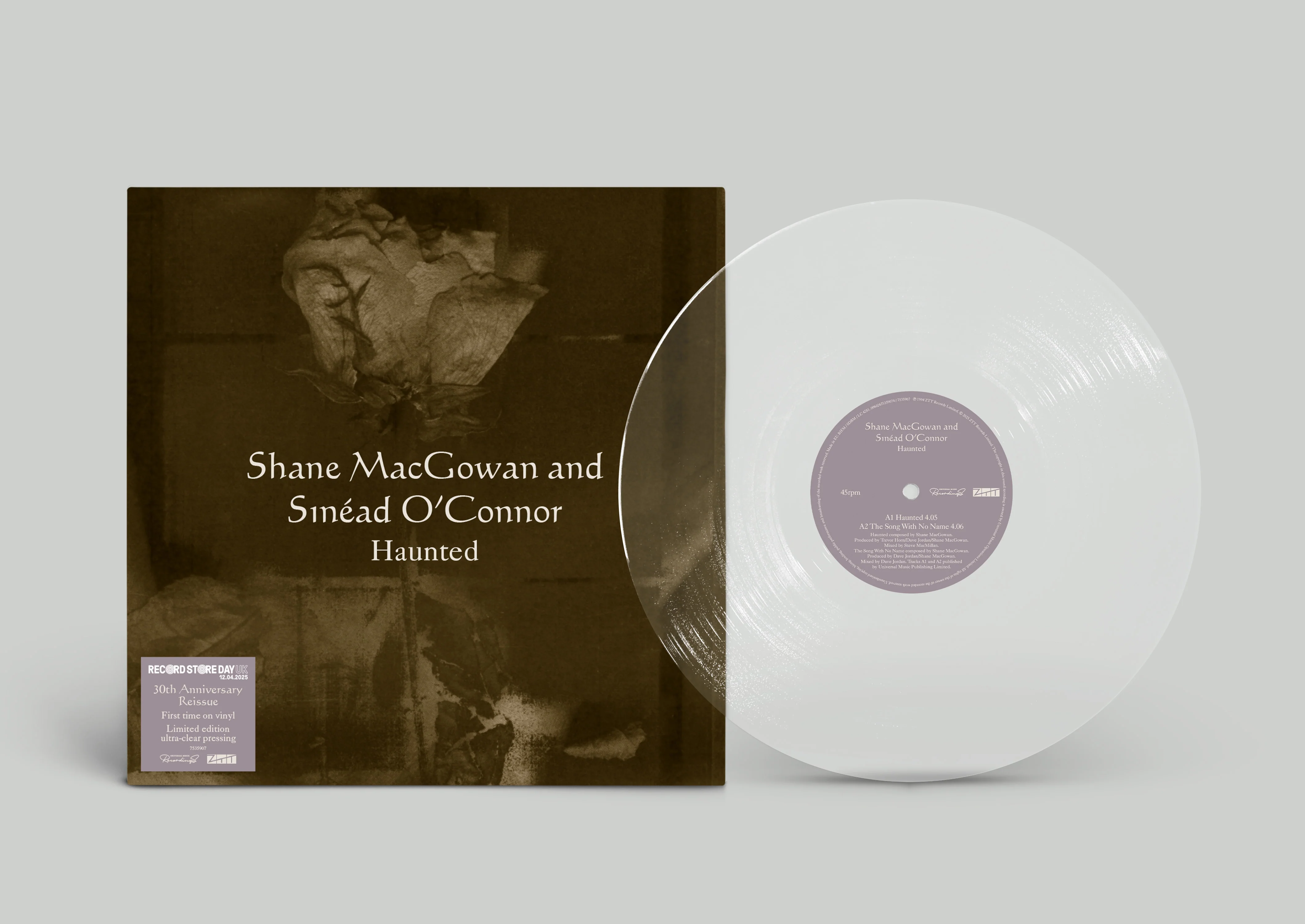 Shane MacGowan & Sinead O'Connor - Haunted (30th Anniversary) - 12" Ultra Clear Vinyl  [RSD 2025]