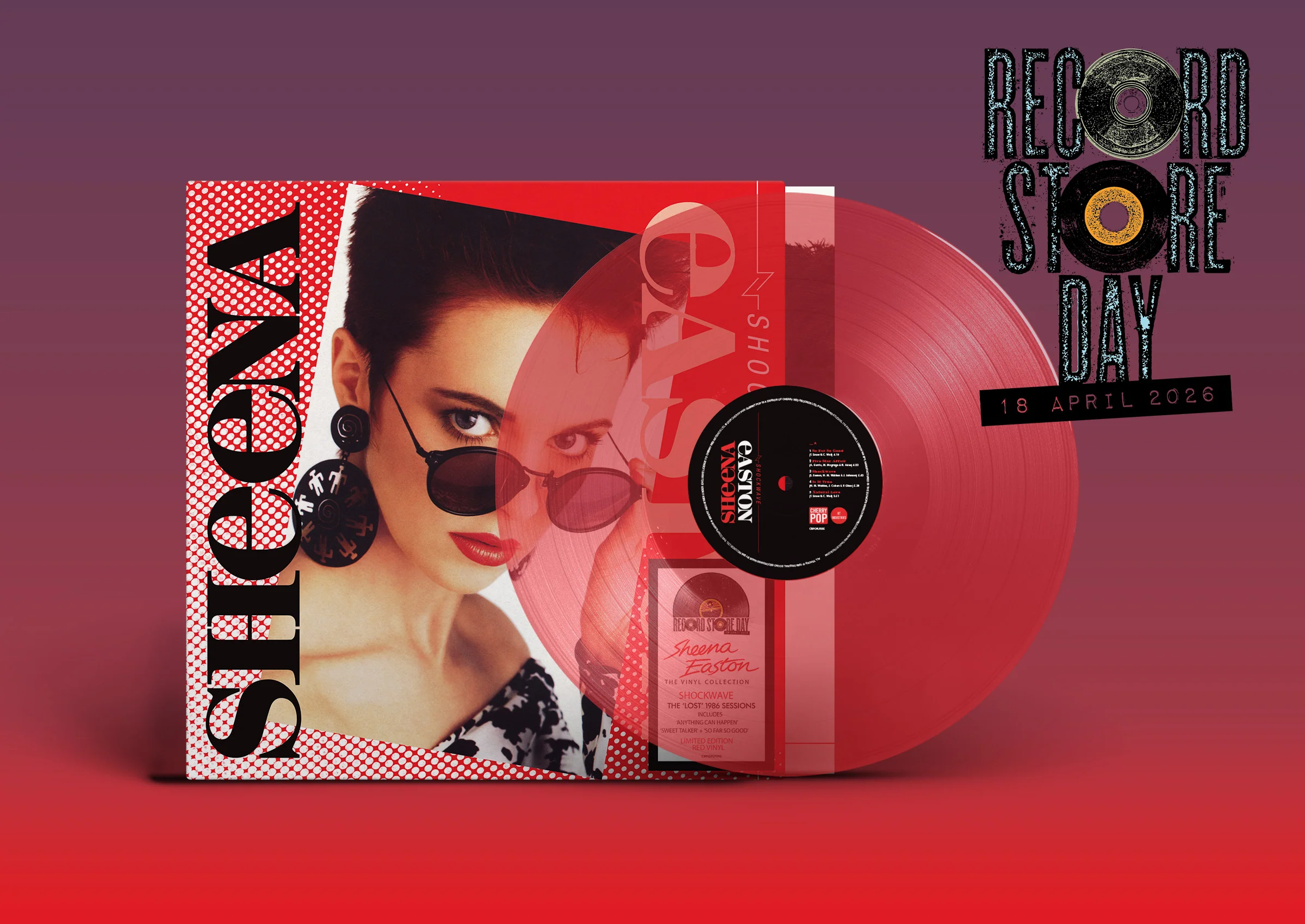 Sheena Easton - Shockwave - 1LP - Transclucent Red Vinyl  [RSD 2026]