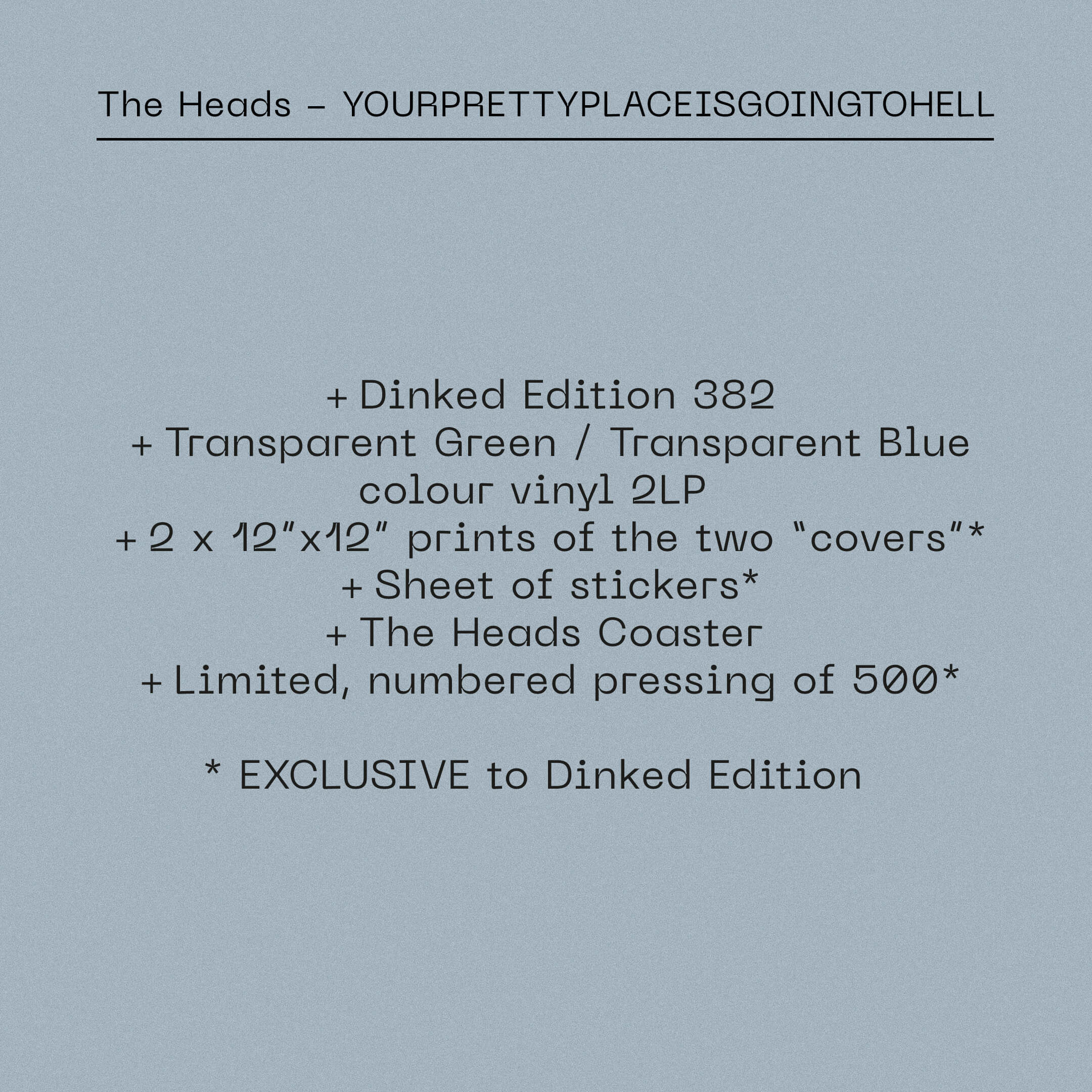 The Heads - YOURPRETTYPLACEISGOINGTOHELL - Image 3