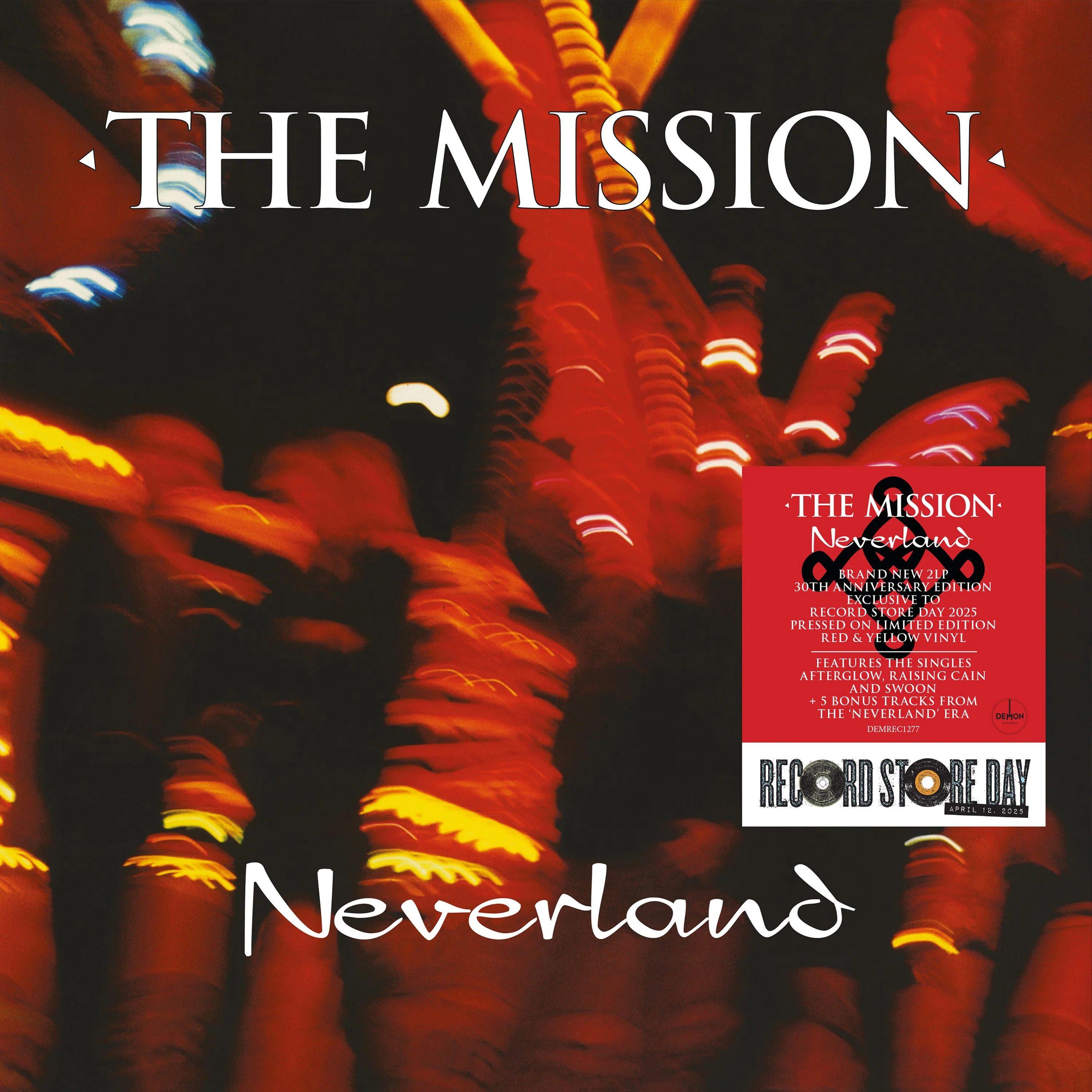 The Mission - Neverland (30th Anniversary Edition) - 2LP - 140g Translucent Red & Translucent Yellow Vinyls  [RSD 2025] - Image 2