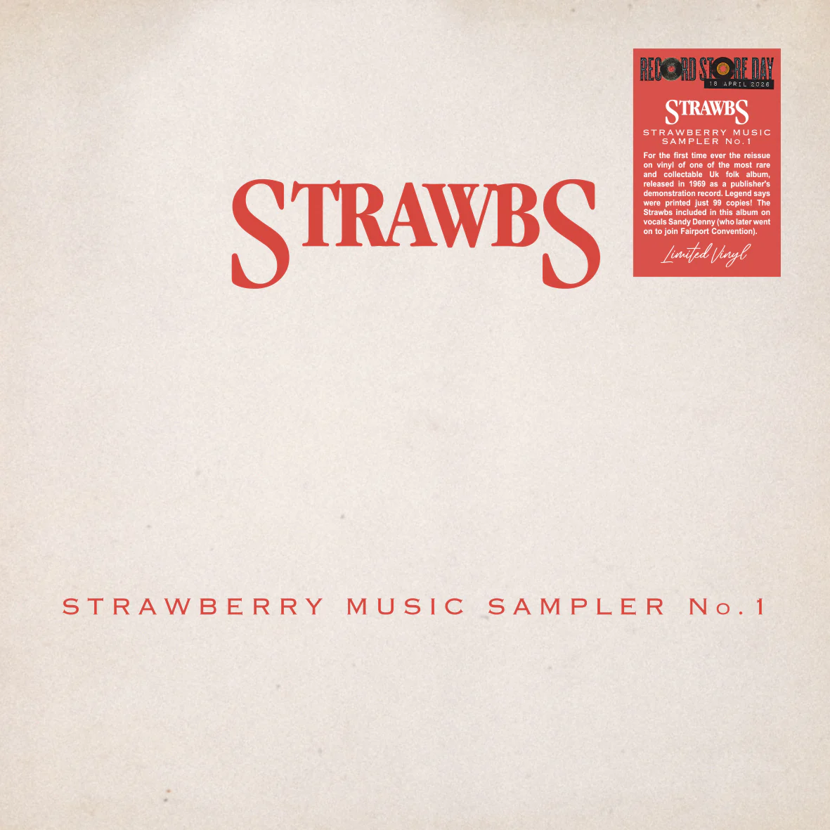 The Strawbs - Strawberry Music Sampler No.1 - 1LP - Black Vinyl  [RSD 2026]