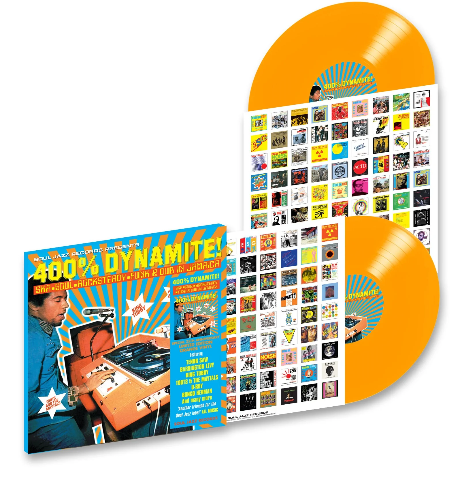 Various Artists - 400% Dynamite! Ska, Soul, Rocksteady, Funk and Dub in Jamaica (25th Anniversary Special Edition) - 1LP - Orange Coloured Vinyl  (+ download code)  [RSD 2025]