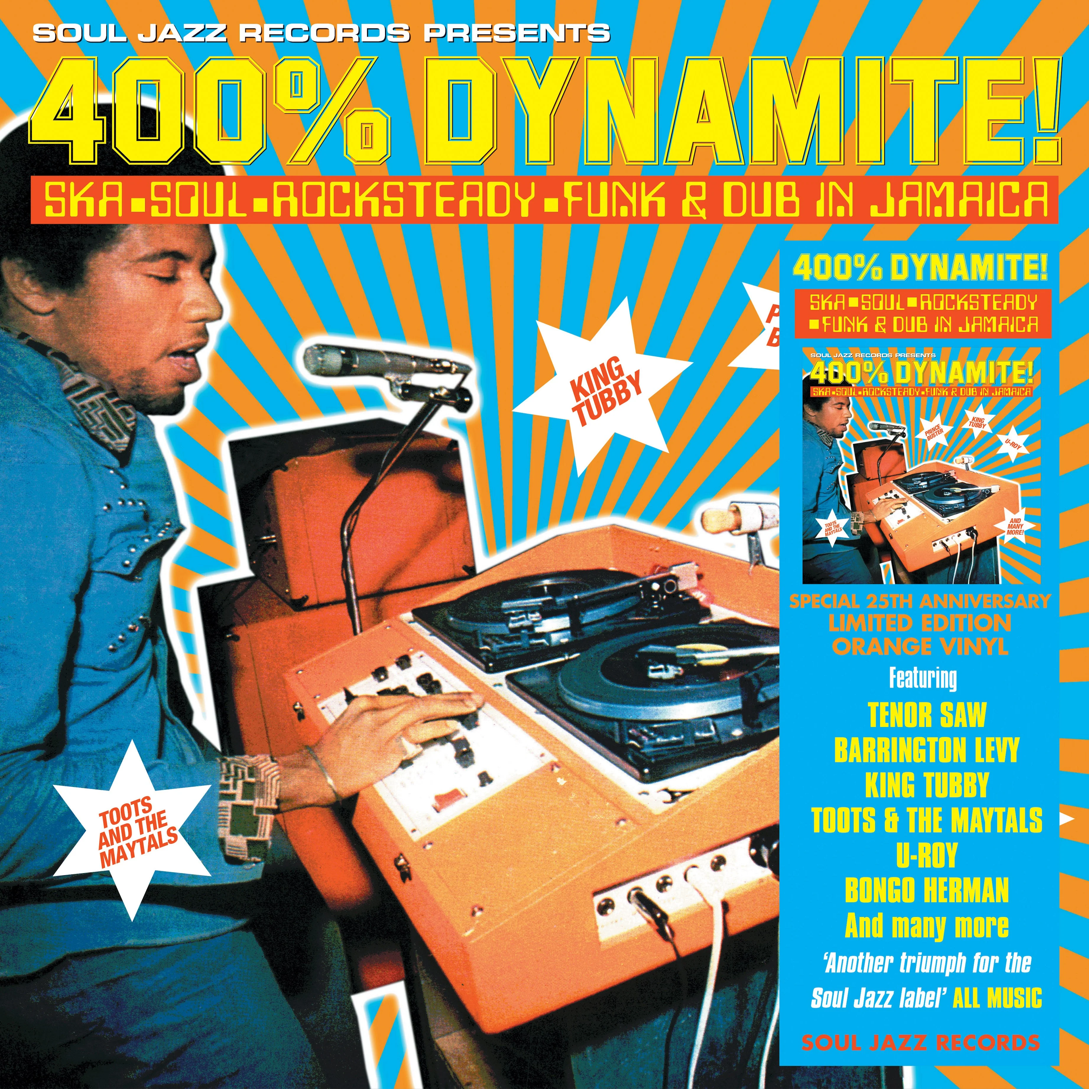Various Artists - 400% Dynamite! Ska, Soul, Rocksteady, Funk and Dub in Jamaica (25th Anniversary Special Edition) - 1LP - Orange Coloured Vinyl  (+ download code)  [RSD 2025] - Image 2