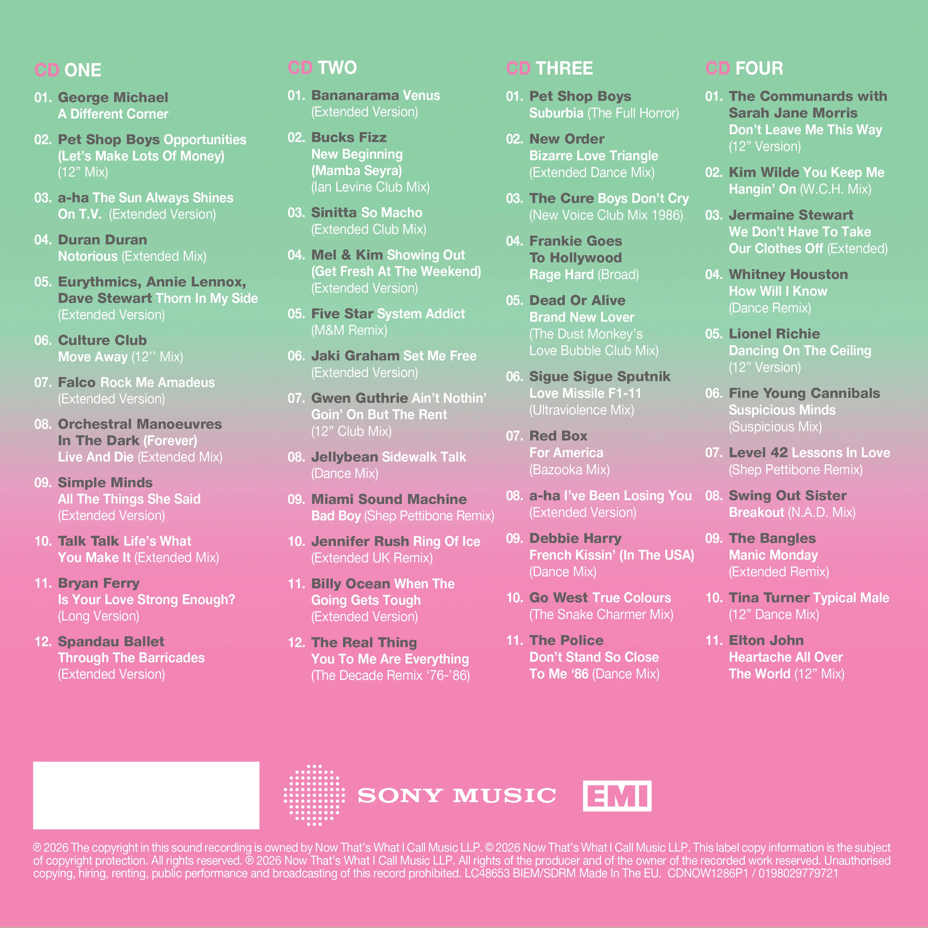 Various Artists - NOW 12” 80s: 1986 – Part One - Image 2