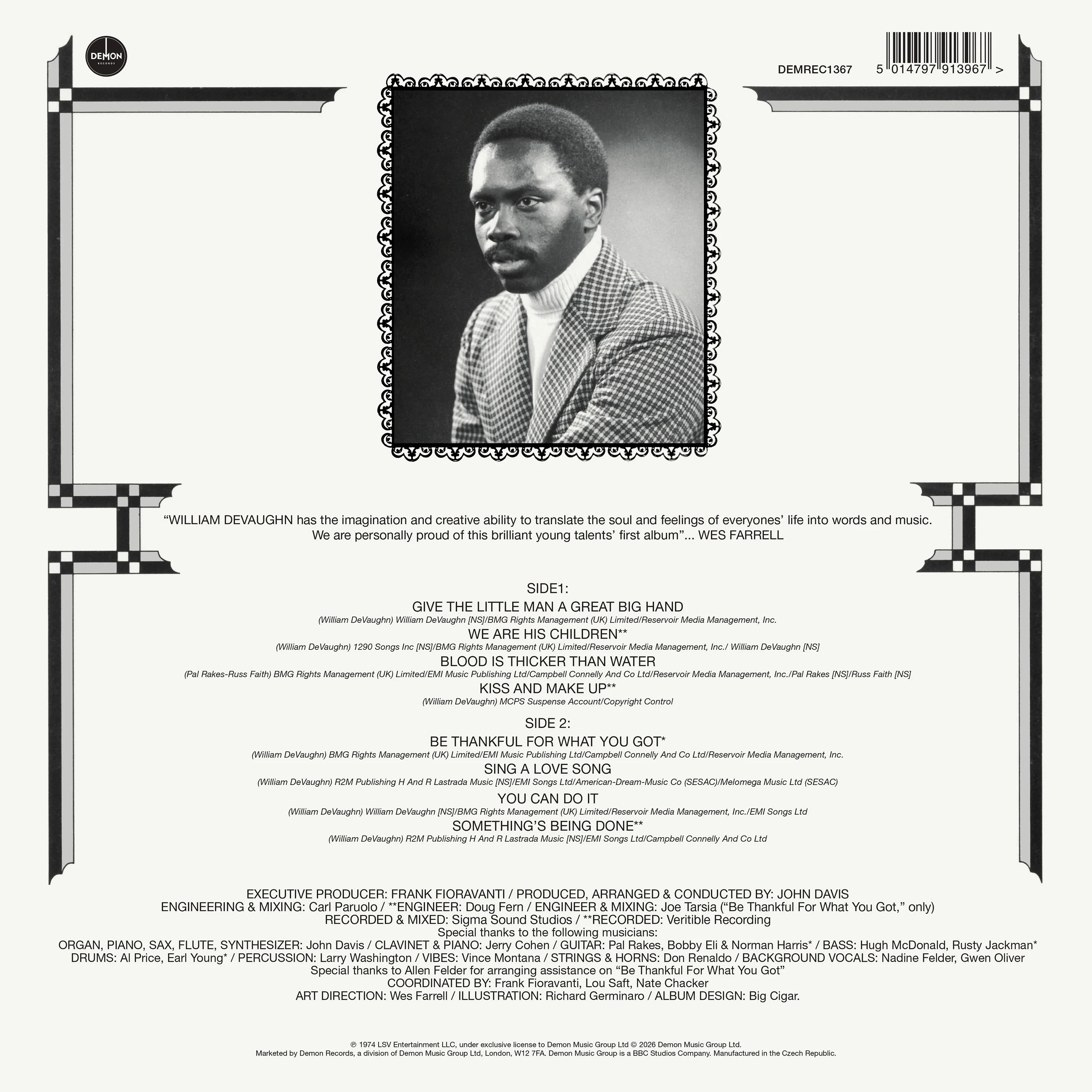 WILLIAM DEVAUGHN - Be Thankful For What You Got - Image 2