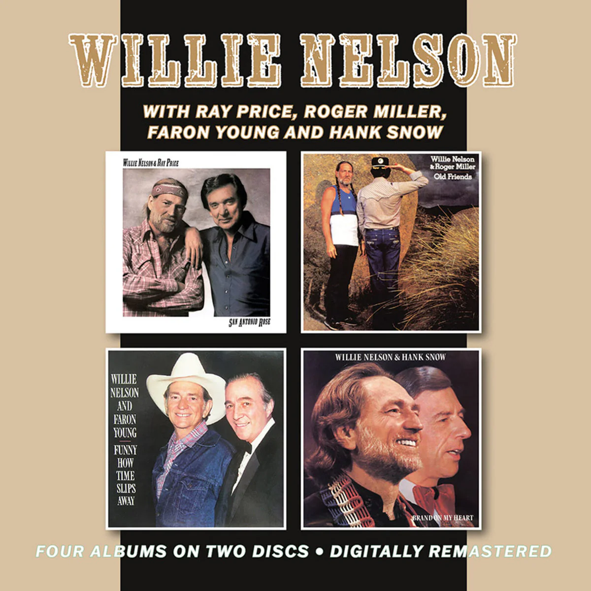 Willie Nelson - San Antonio Rose (with Ray Price) / Old Friends (with Roger Miller) / Funny How Time Slips Away (with Faron Young) / Brand On My Heart (with Hank Snow)